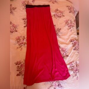 NEW Boohoo 6 Hot Pink Maxi Skirt medium summer Barbie